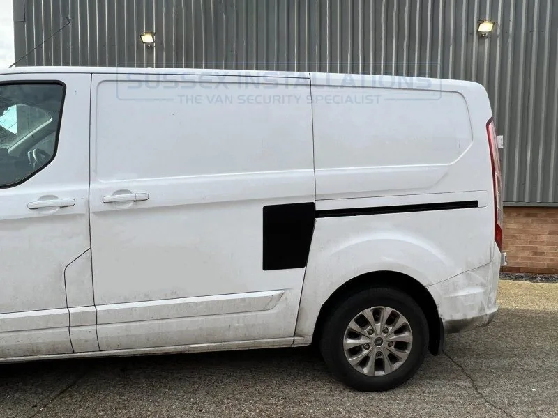 A large size repair shield developed for the Ford Custom side door