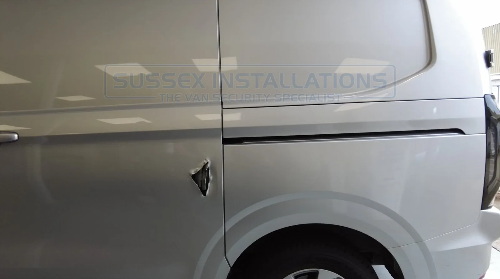 The first new-shape Ford Custom to arrive at Sussex Installations after a break-in