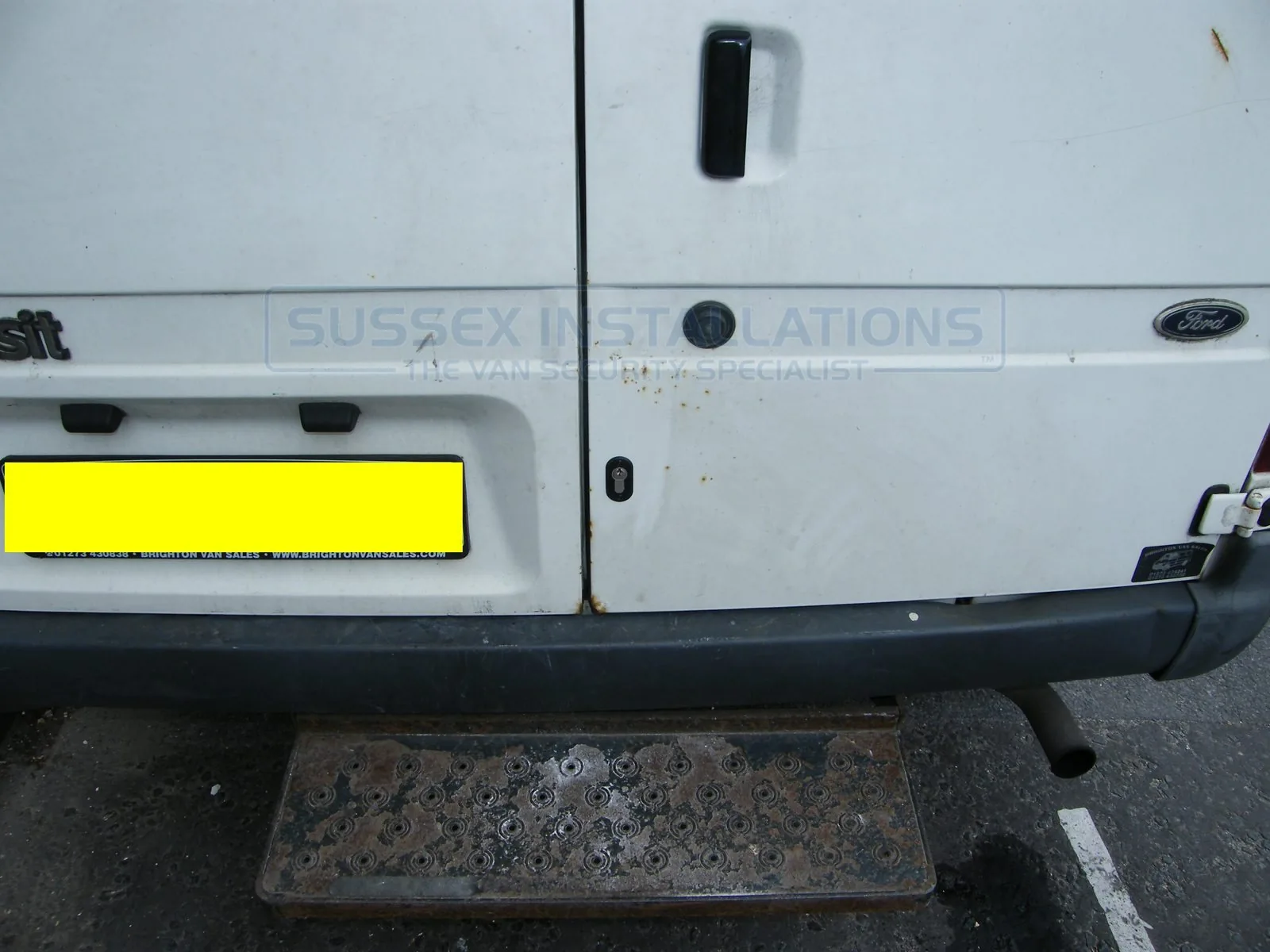 Ford Transit van from the 1996-2000 era