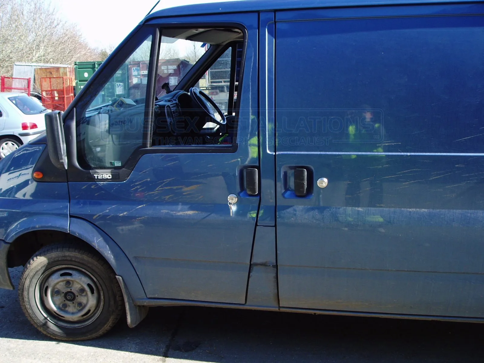 Slamlocks fitted to a 2000-2006 Ford Transit