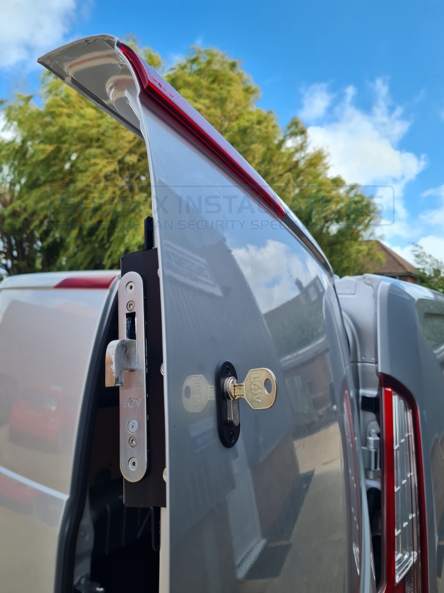 Van deadlock fitted to a side load door