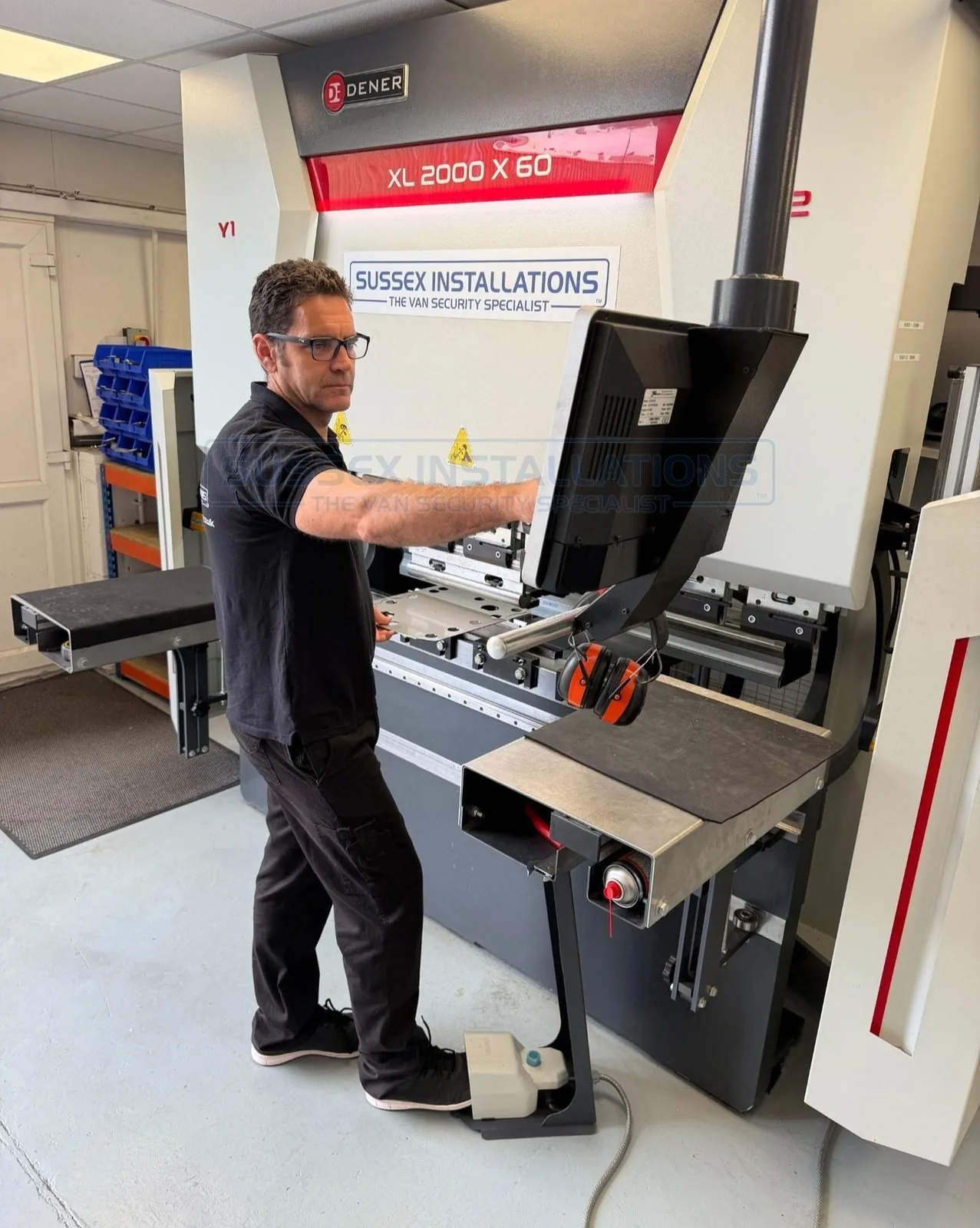 Jeff Scott manufacturing with the CNC press brake