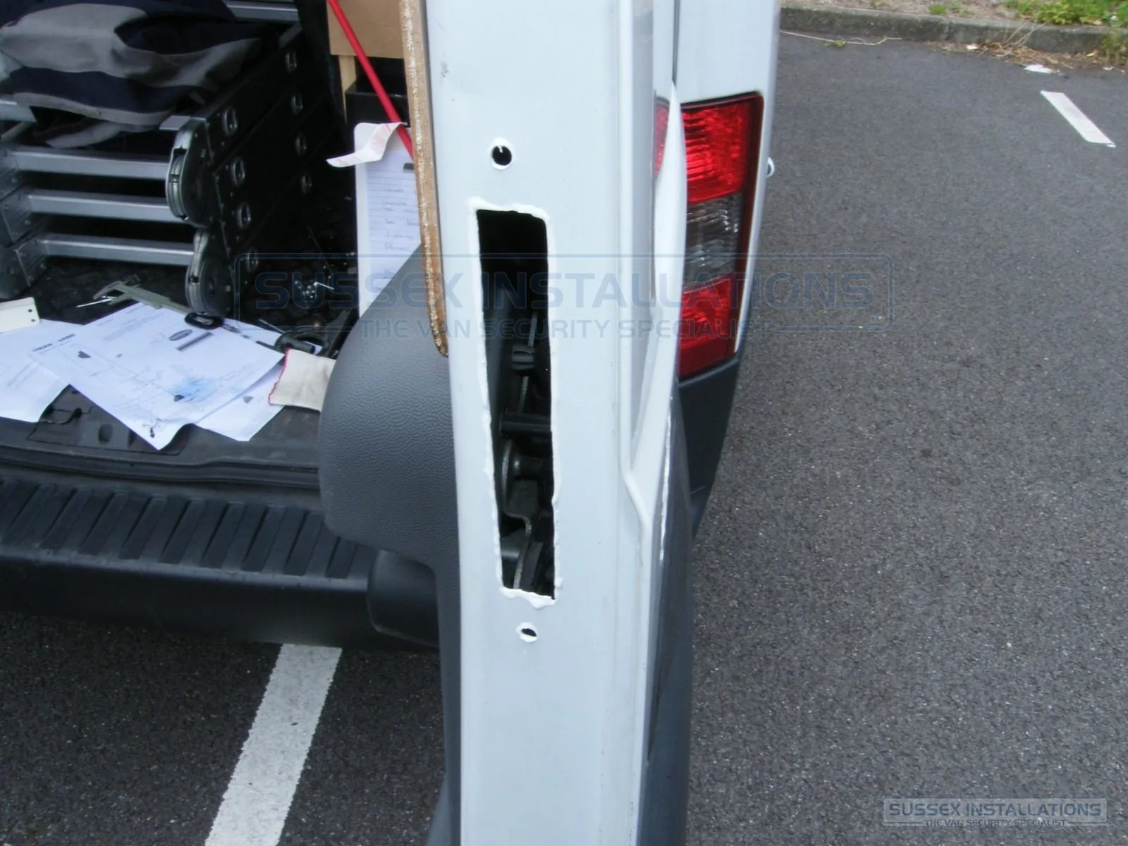 Bare metal deadlock apertures prepared for rust protection