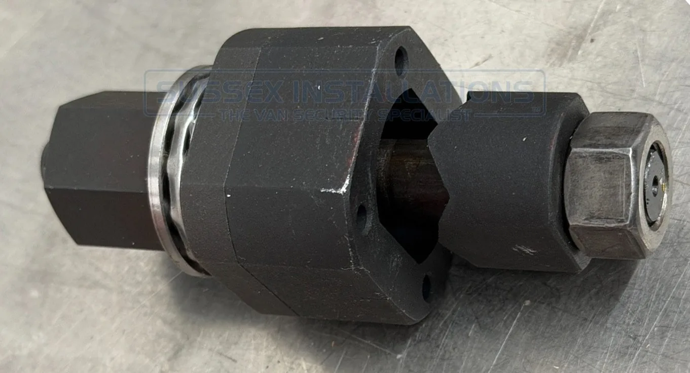 Purpose-made shaped punch tool used for courier slamlock fitting