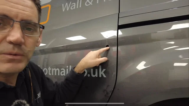 YouTube thumbnail: Ford Transit Connect Long Wheel Base Repair Shield Development - Thieves make hole in the side door.