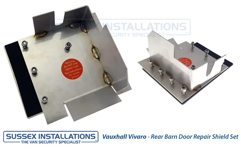 An older-style shield design combining the external and internal plates into one fitted set, before the two were redesigned to work as independent, compatible layers
