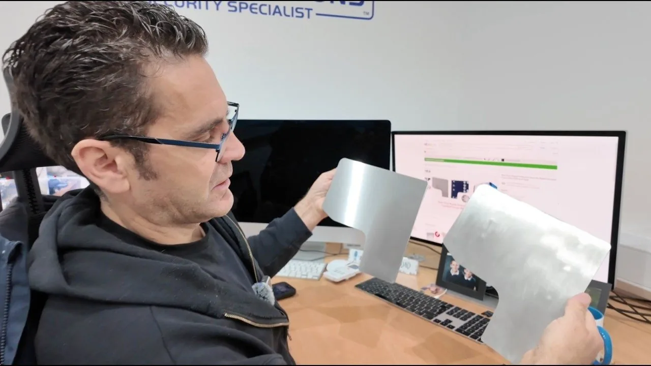 Our quality OG external shield on the left - poorly made competitor imitation product on the right