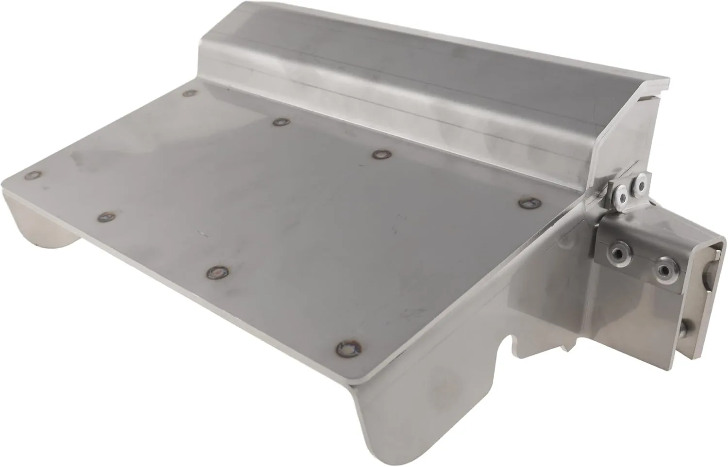 Stainless steel Stealth covert security shield that fits internally around a van's factory door latch