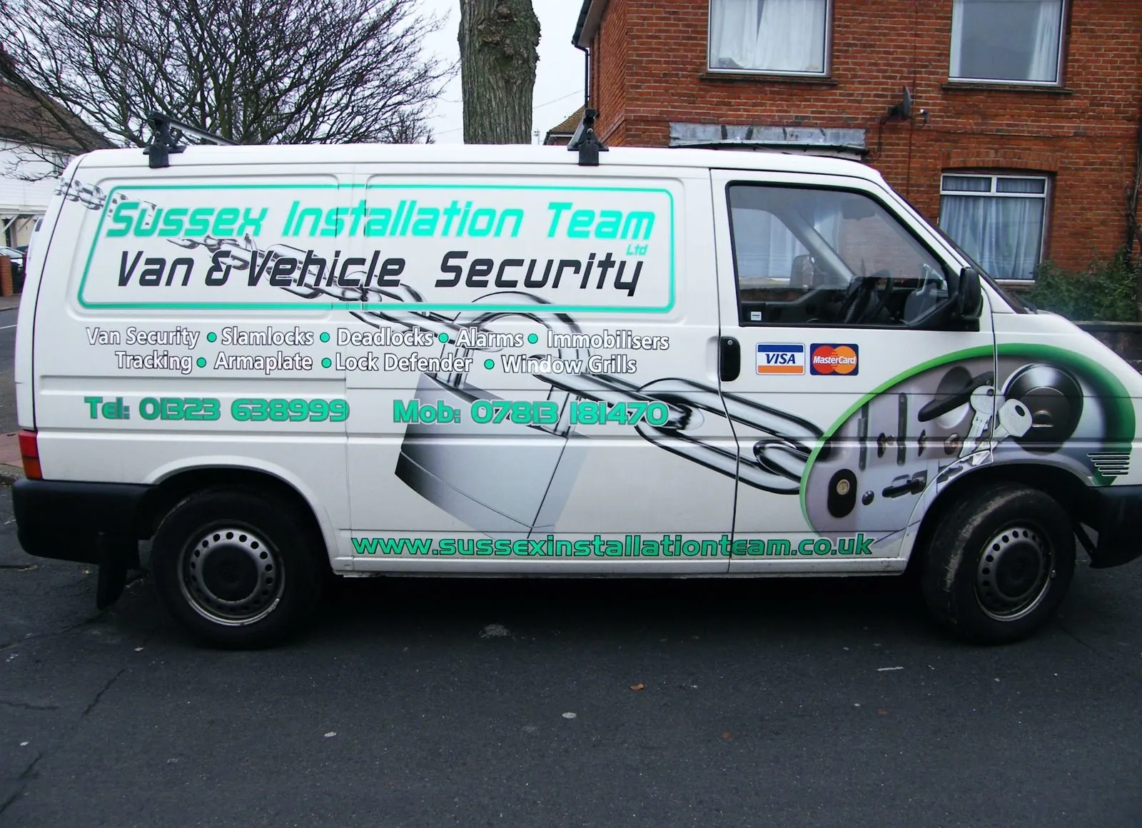 Early Sussex Installation Team Ltd van security work on a Volkswagen Transporter