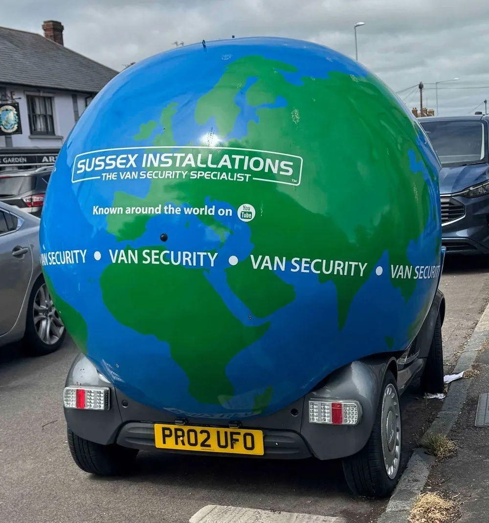 Orbee, the Sussex Installations globe car built to celebrate international recognition in 2017