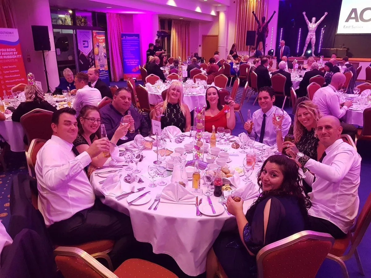 Sussex Installations team at the East Sussex Business Awards ceremony in 2019