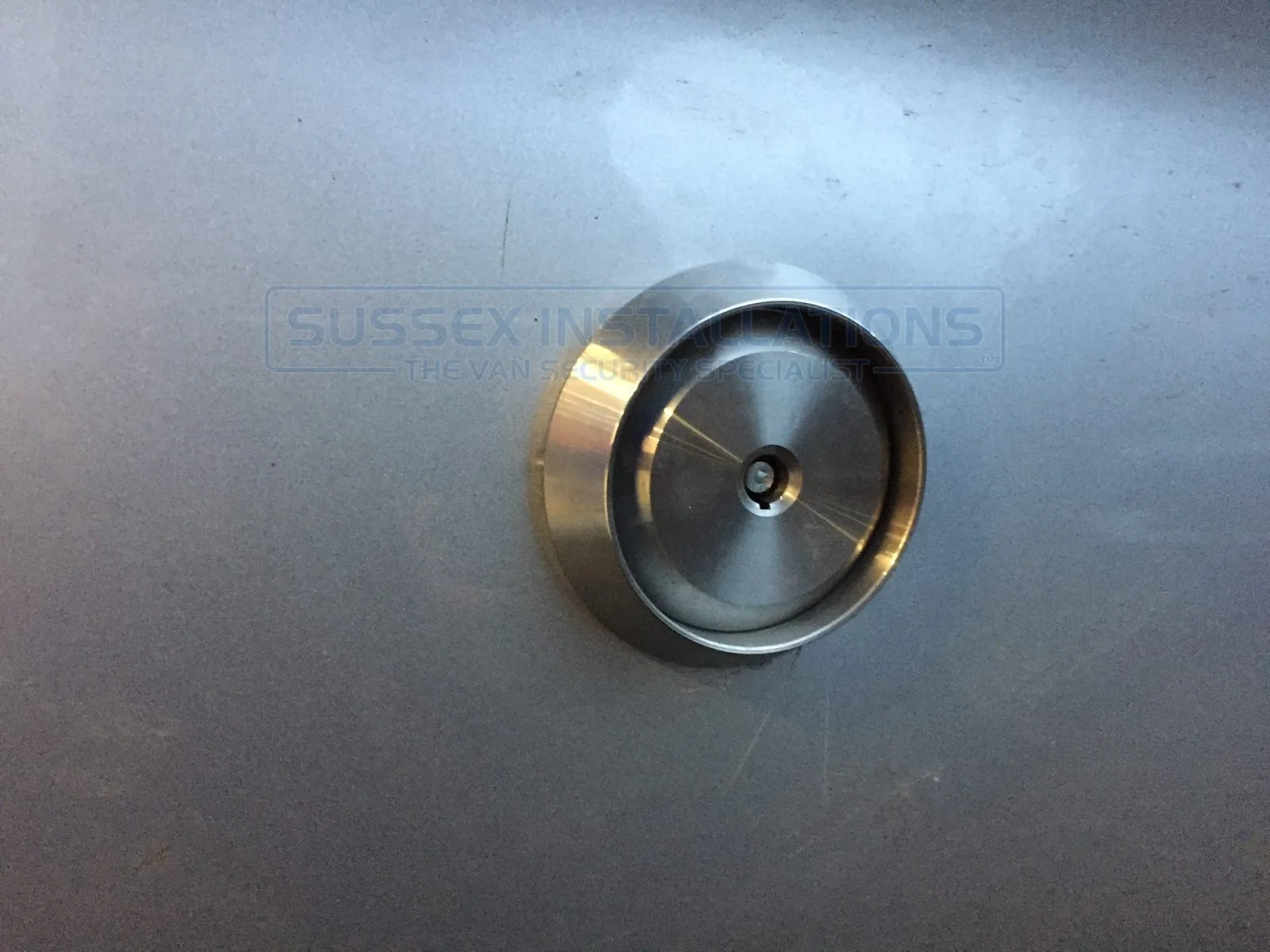 A Replock replacement lock fitted to a Ford Transit